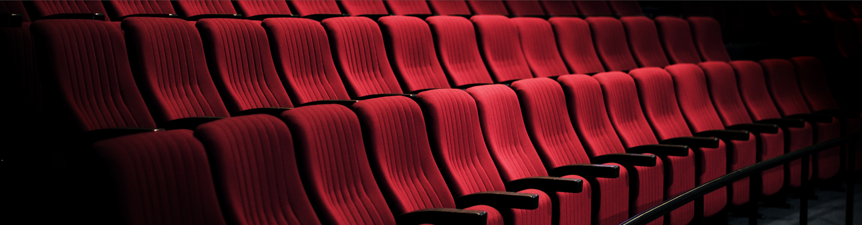 Movie theater with red seats